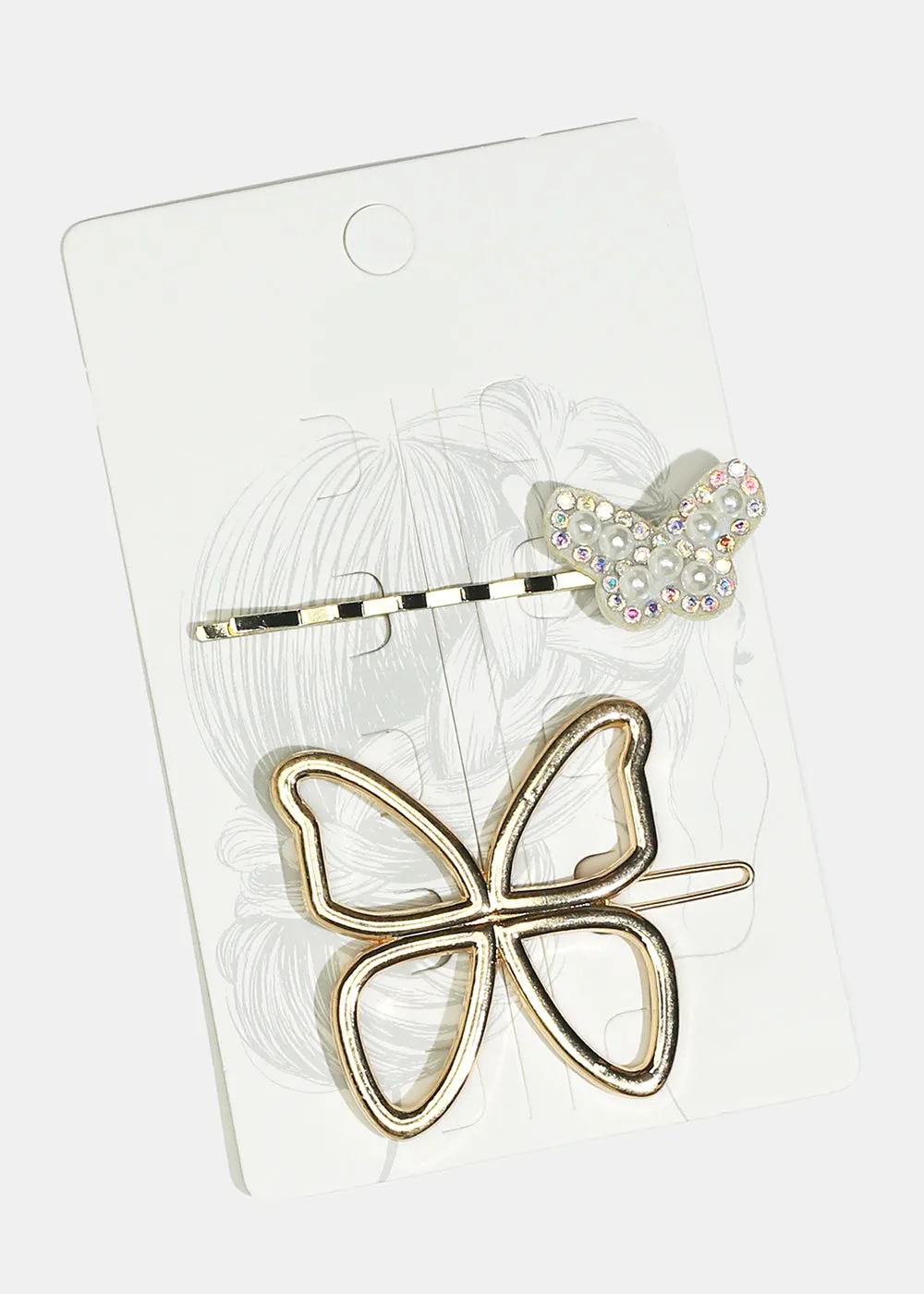 2-Piece Butterfly Hairpins