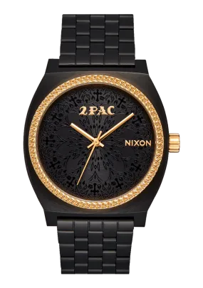 Black and Gold 2PAC Stylish Time Teller Watch