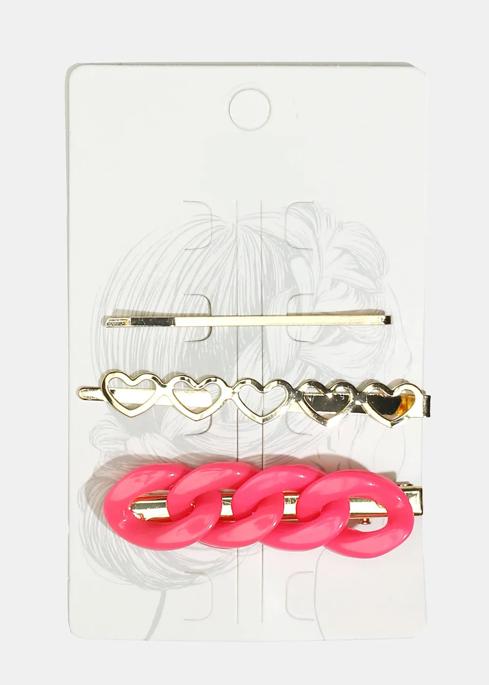 3-Piece Linked Circle Hair Pins