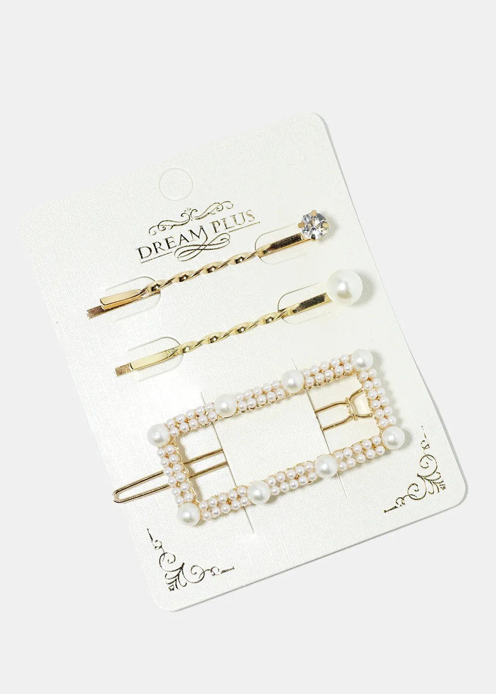 3-Piece Rectangle Hair Pins