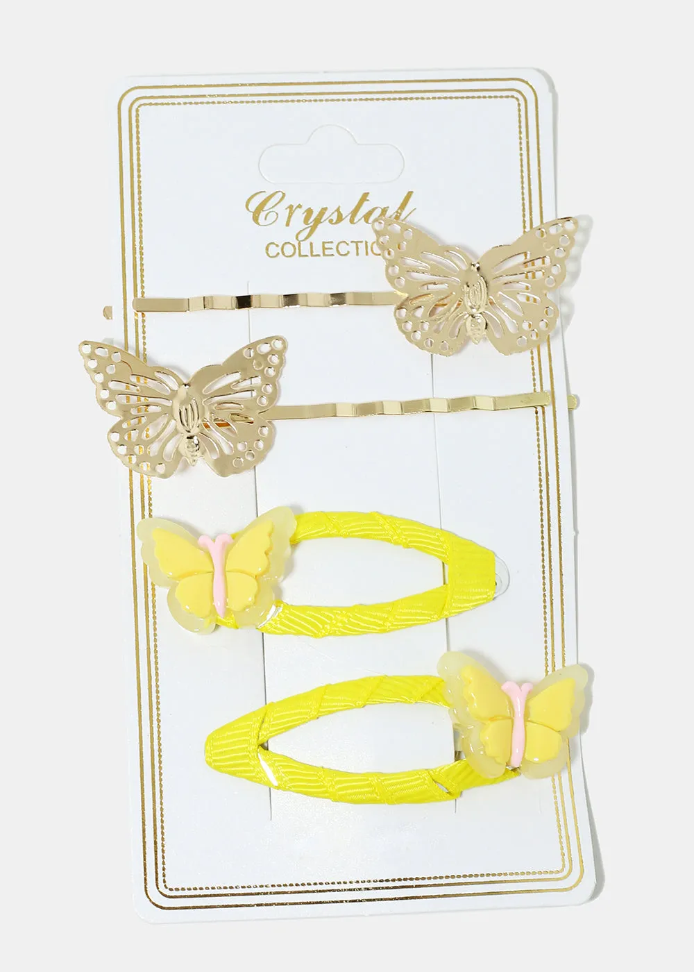 4-Piece Butterfly Snap Clips & Hairpins