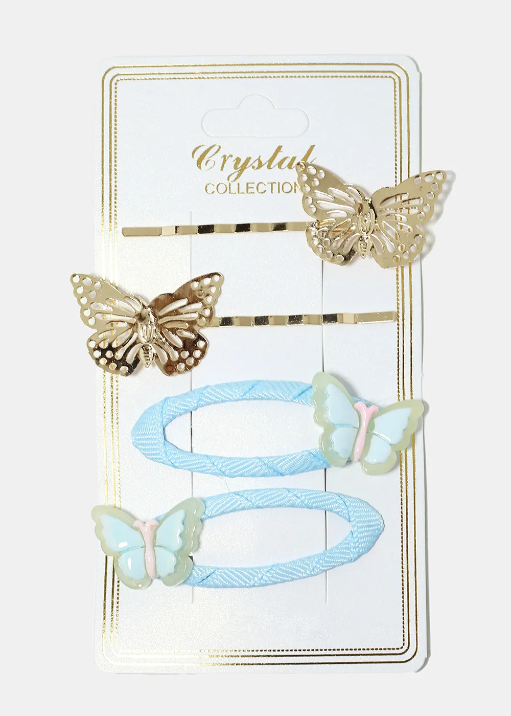 4-Piece Butterfly Snap Clips & Hairpins