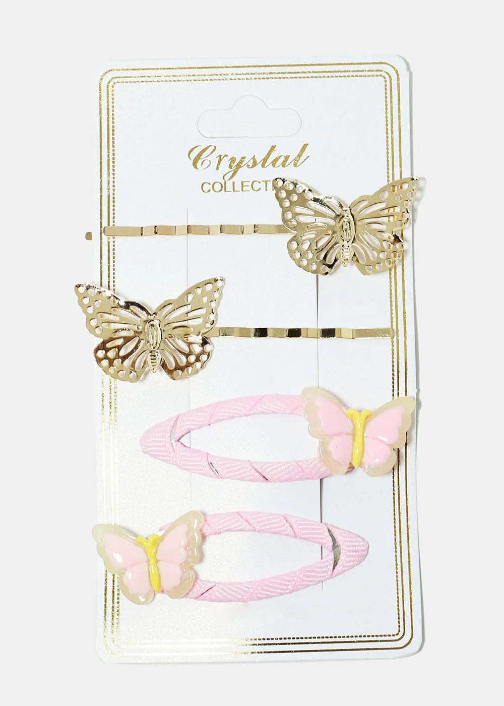 4-Piece Butterfly Snap Clips & Hairpins