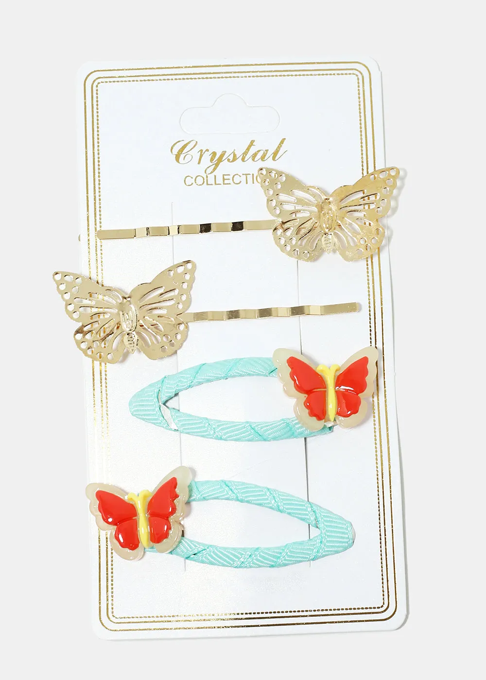 4-Piece Butterfly Snap Clips & Hairpins