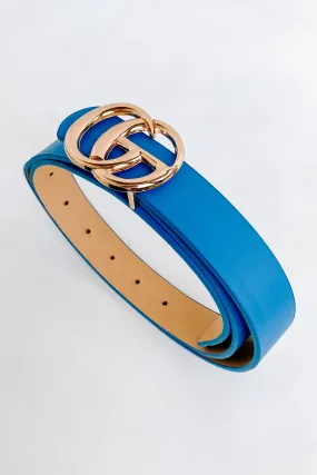 Always Noticed Faux Leather Belt (Blue)