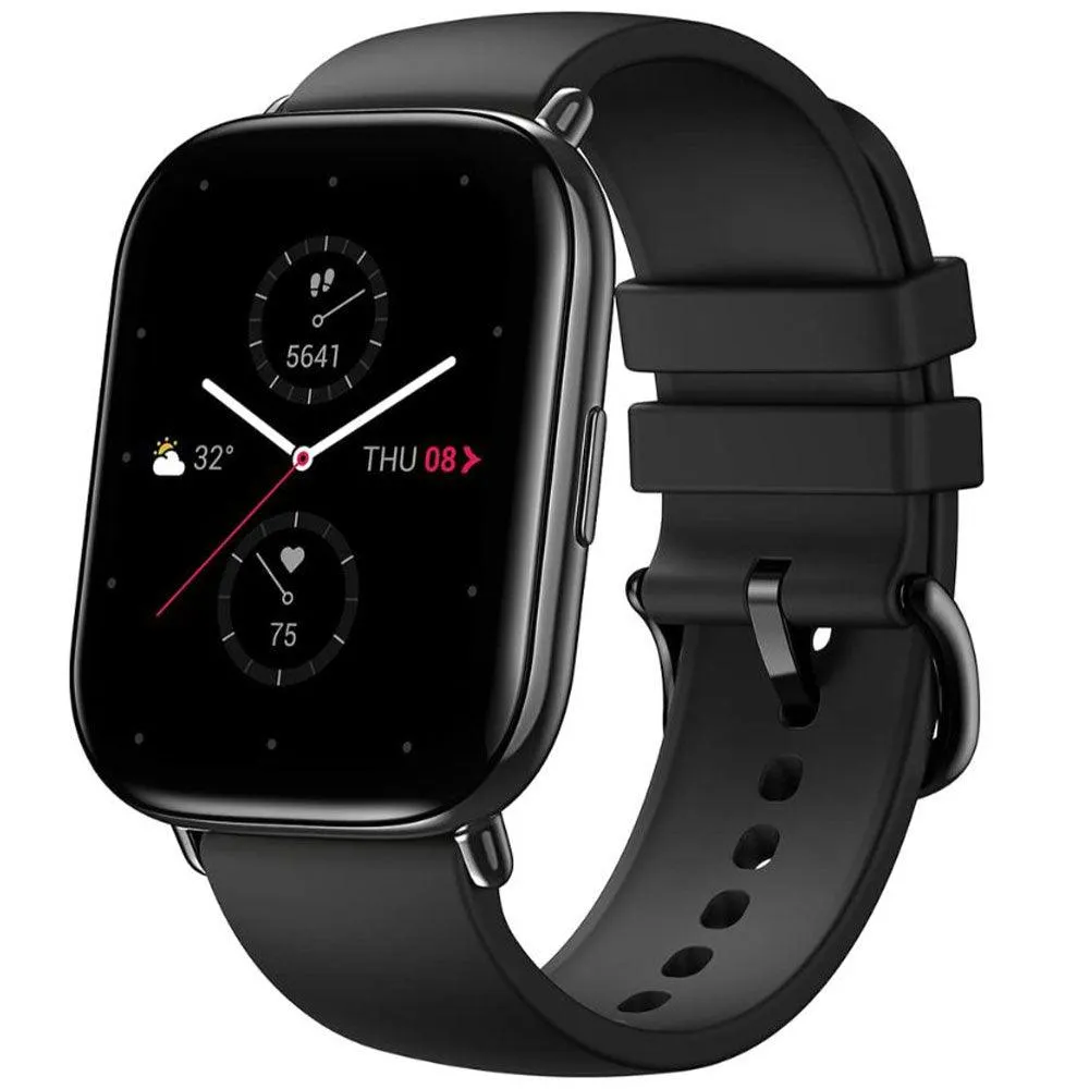 Amazfit Zepp E Square Smart Watch (43mm) Metal Case With Polar Night Black Fluoroelastomer Strap