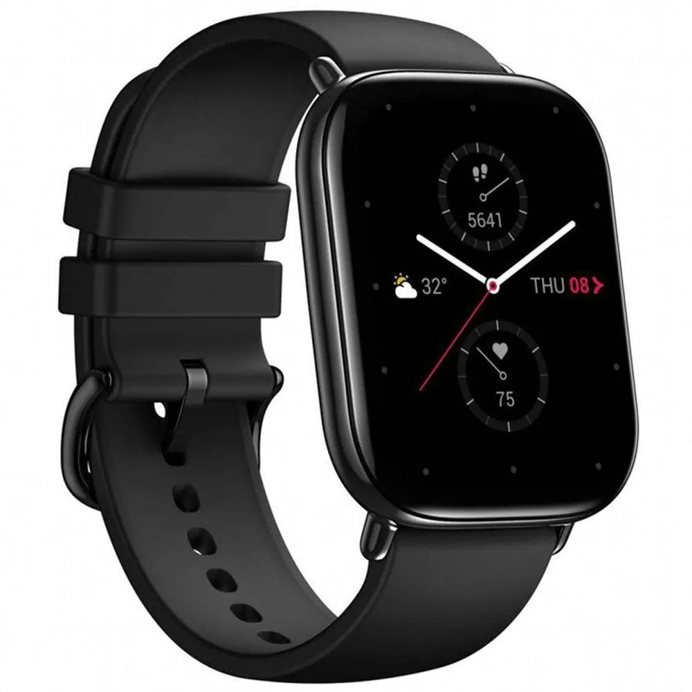 Amazfit Zepp E Square Smart Watch (43mm) Metal Case With Polar Night Black Fluoroelastomer Strap