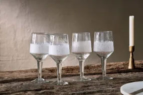 Anara Etched Wine Glass - Clear - (Set of 4) - Large