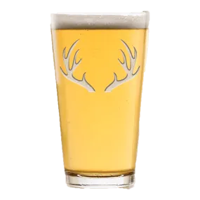 Antlers Sand Carved Pint Glasses