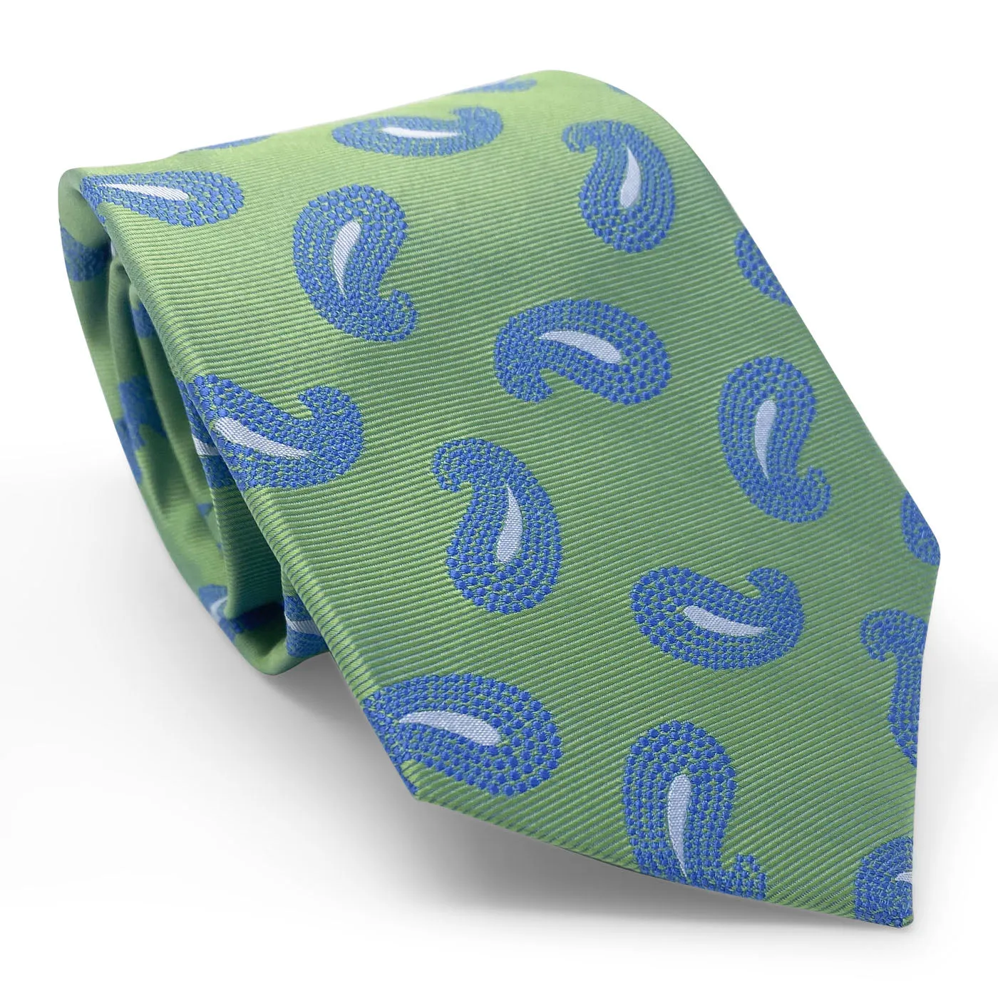 Bespoke Large Paisley: Tie - Green