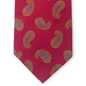 Bespoke Large Paisley: Tie - Red