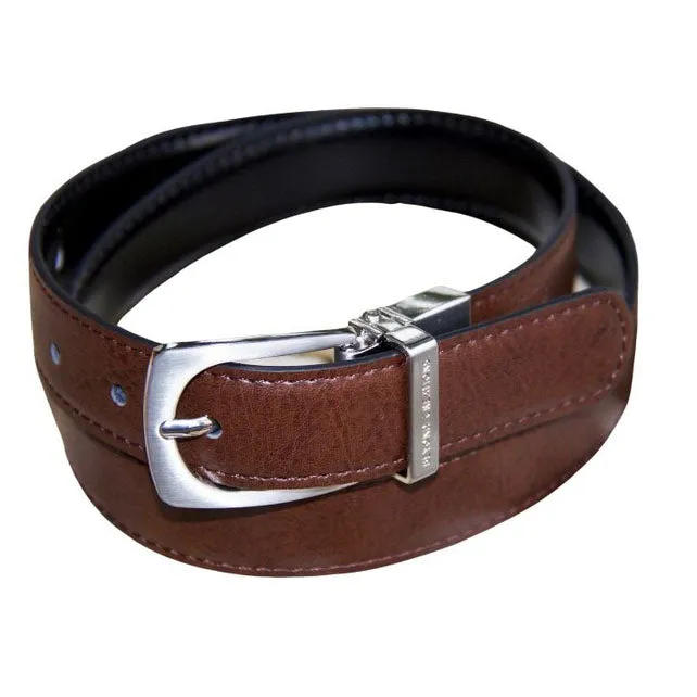 Boys Reversible Leather Belt | Black / Brown