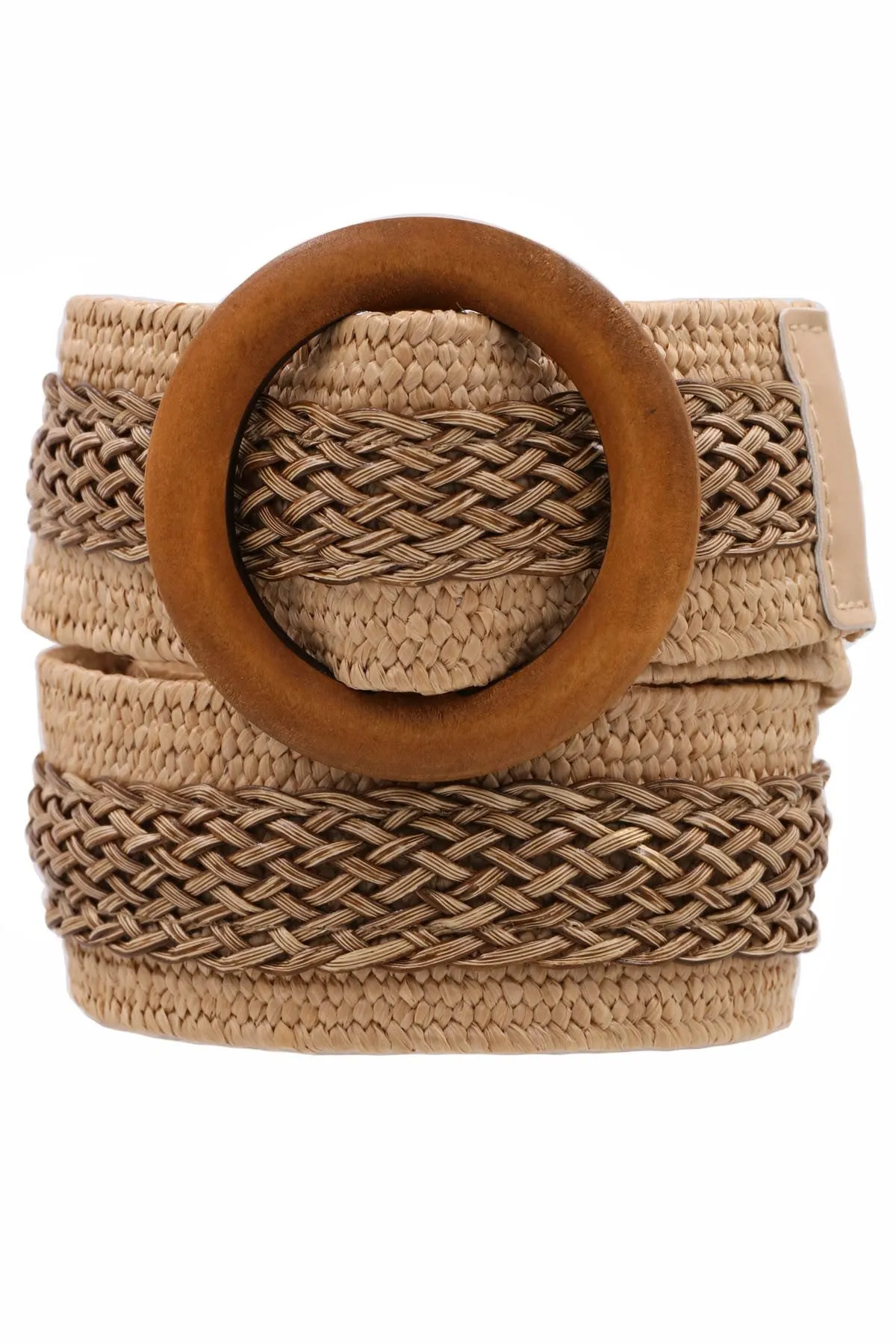 Braided Straw Circle Belt