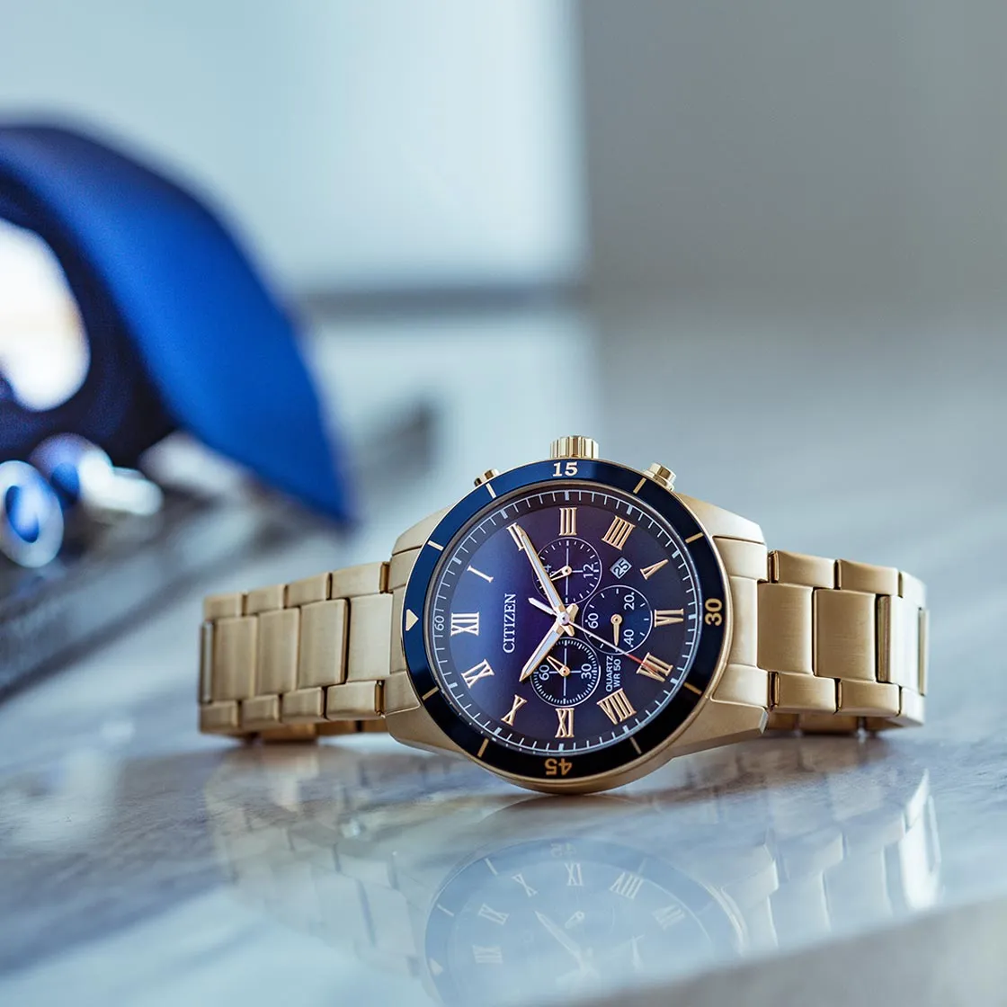 CITIZEN QUARTZ -AN8169-58L-CHRONOGRAPH