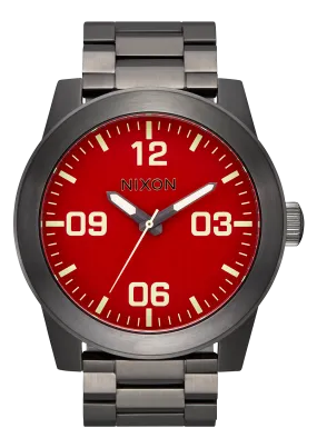 Corporal Stainless Steel - Red / Gunmetal