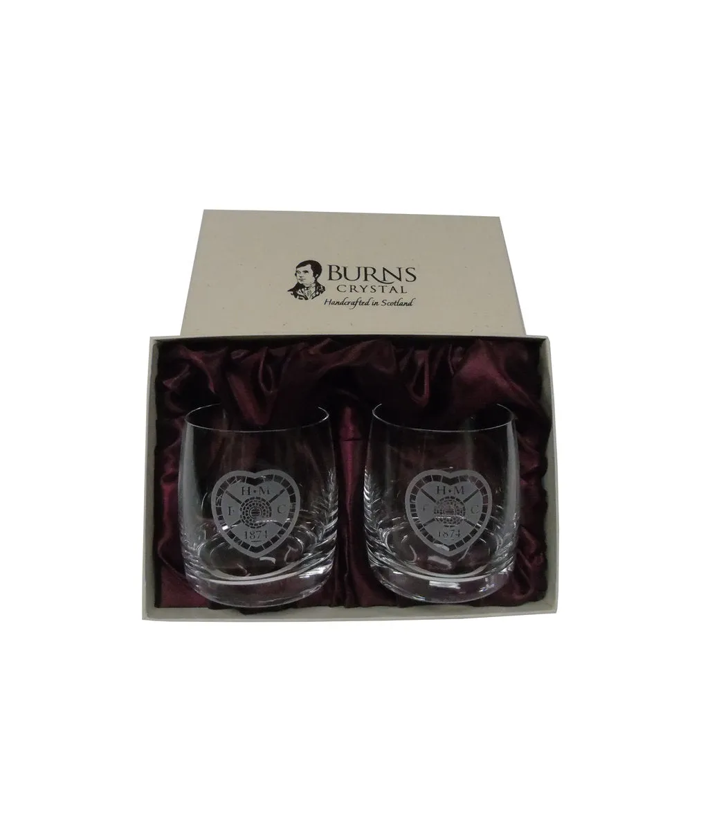 Crested Pair of Whisky Glasses