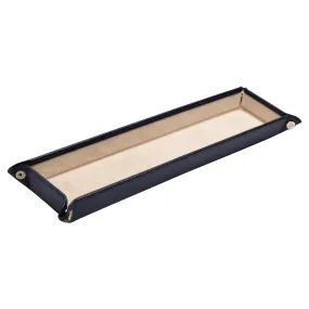 Ettinger Marine Blue Capra Leather Oblong Travel Tray