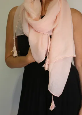 Glitter Heart Scarf - Pink & Rose Gold