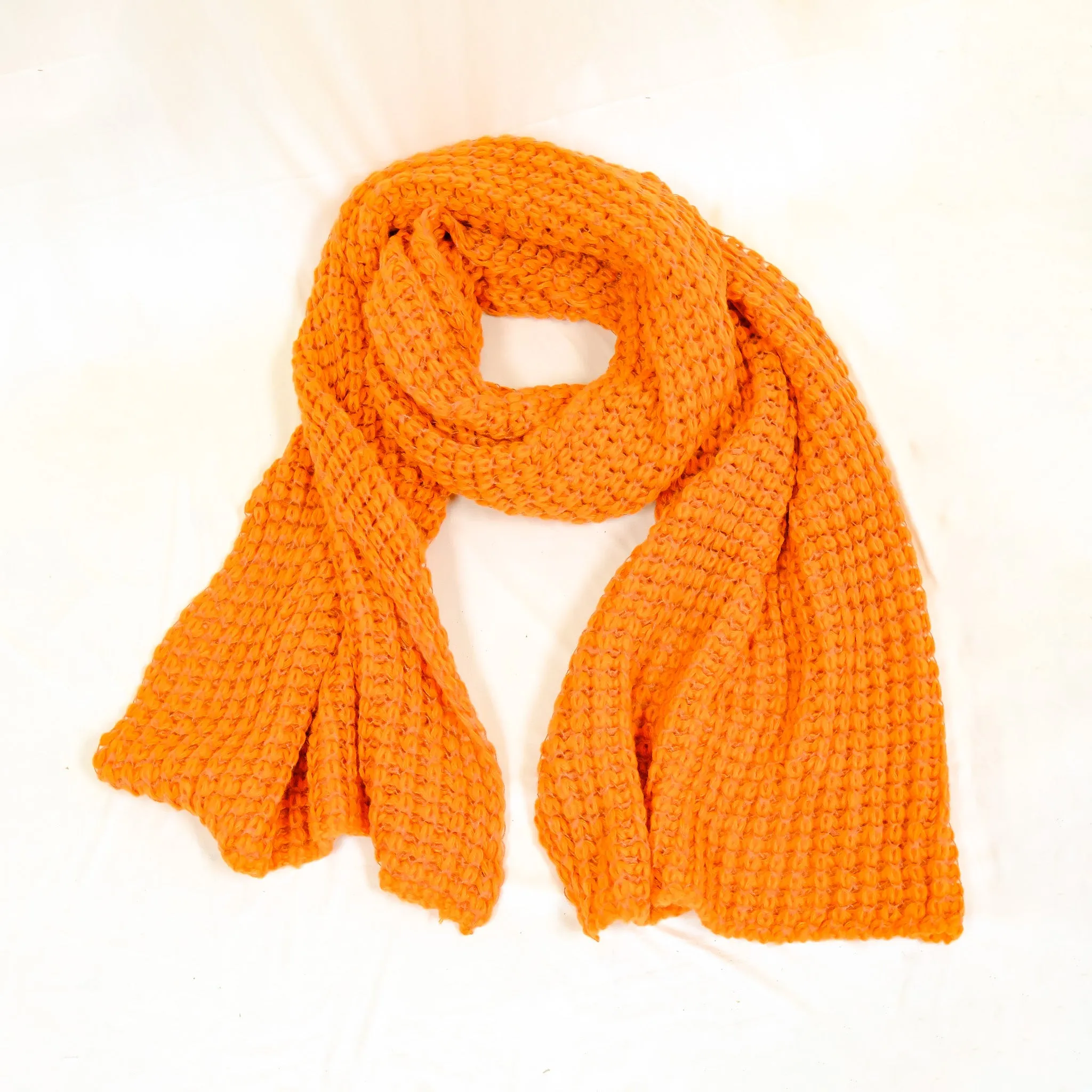 Hand Knitted Wool Blend Long Scarfs