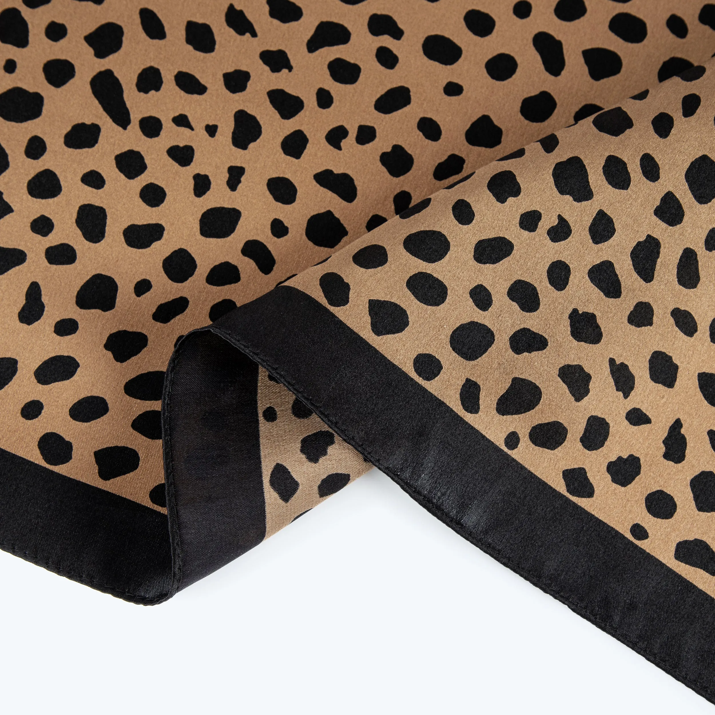 Leopard Print Silk Square Scarf