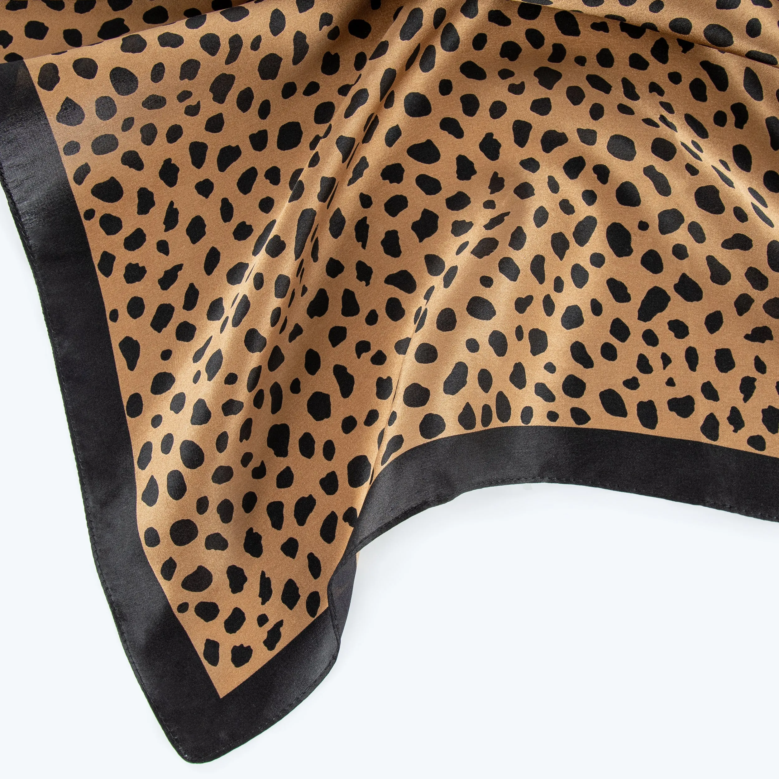 Leopard Print Silk Square Scarf