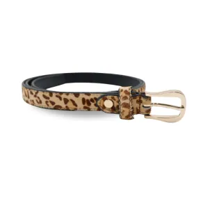 MAGGIE - Leopard Print Women's Genuine Leather Belt