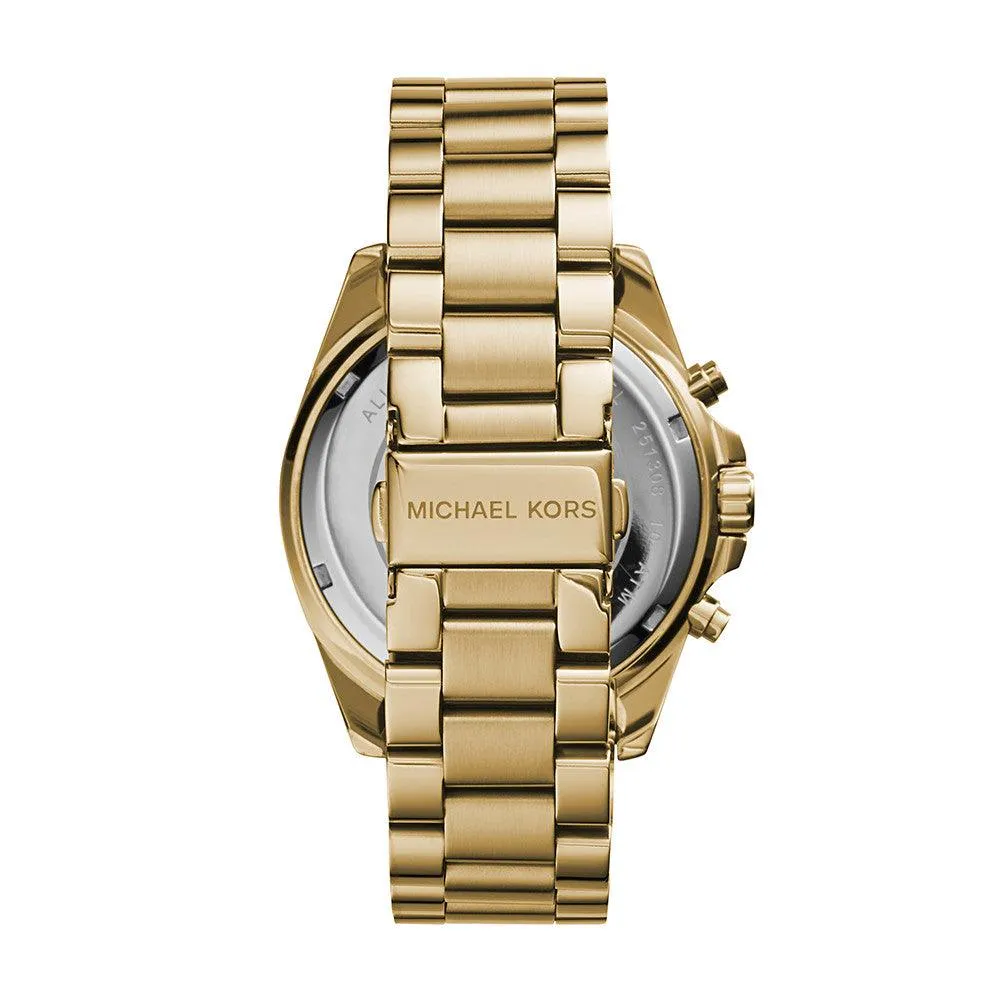 Michael Kors Womens Bradshaw Gold-Tone Stainless Steel Watch MK5605