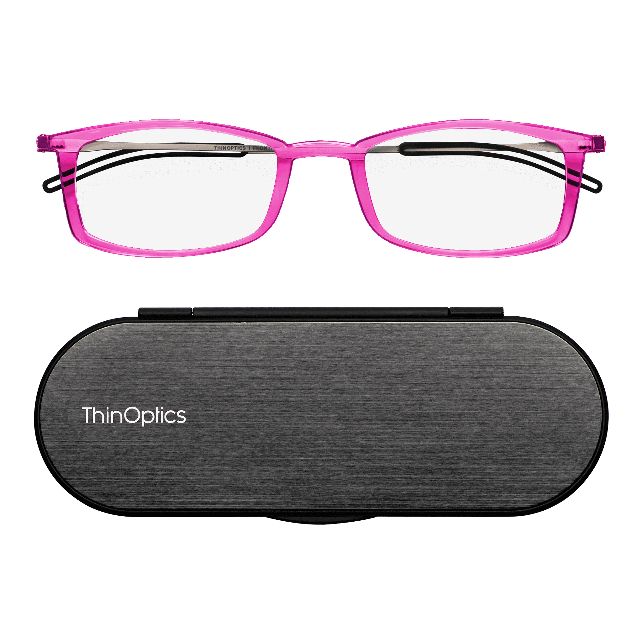 Pink Brooklyn Full Frame Reading Glasses   Milano Case