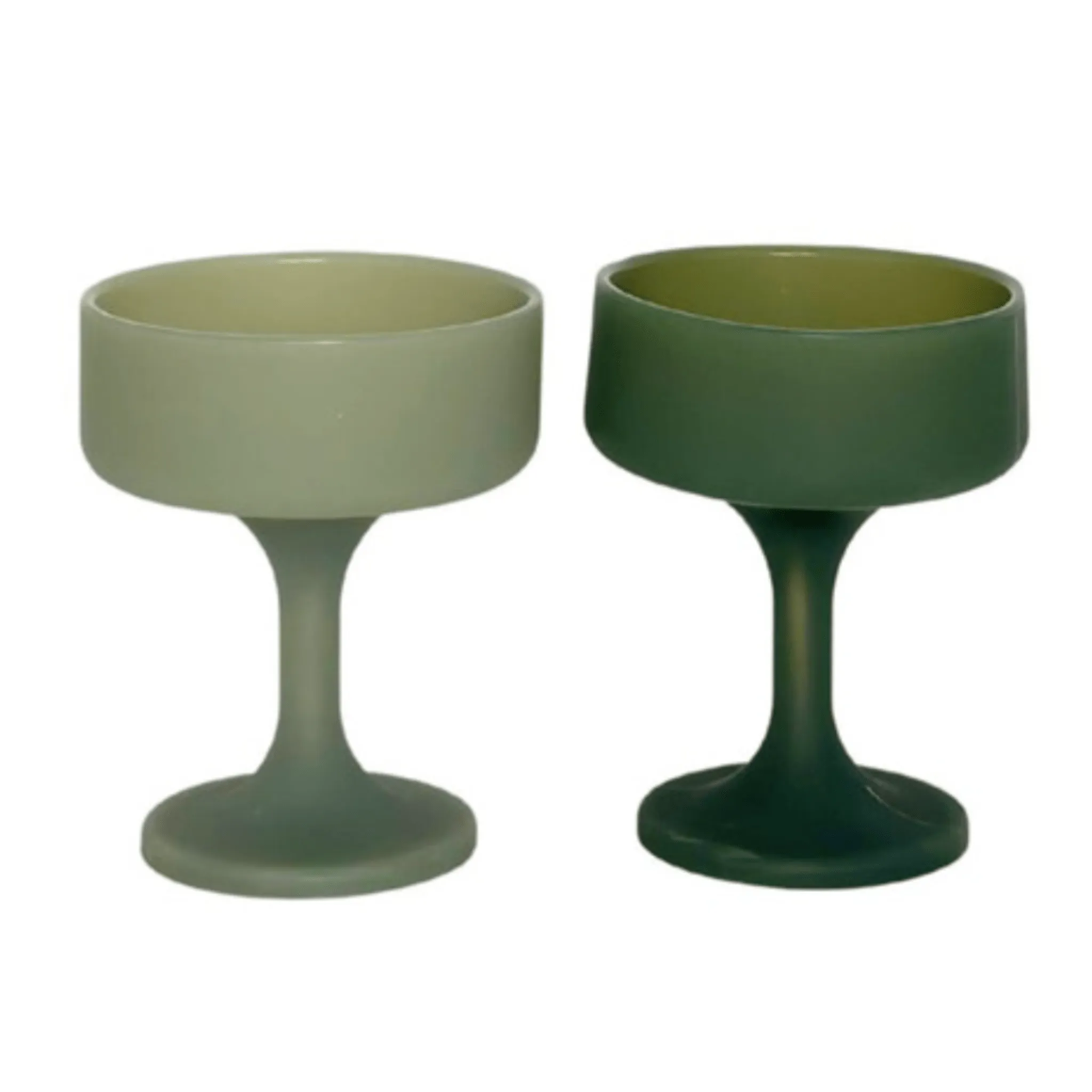 Porter Green Cocktail Glasses Sage and Olive