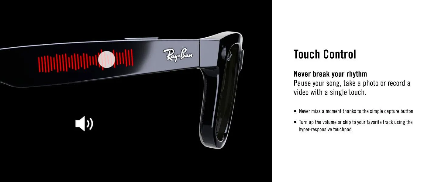 Ray-Ban Meta Smart Glasses - Stylish Wayfarer/Skyler Design with Advanced Features