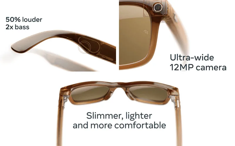 Ray-Ban Meta Smart Glasses - Stylish Wayfarer/Skyler Design with Advanced Features