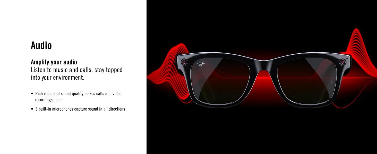 Ray-Ban Meta Smart Glasses - Stylish Wayfarer/Skyler Design with Advanced Features