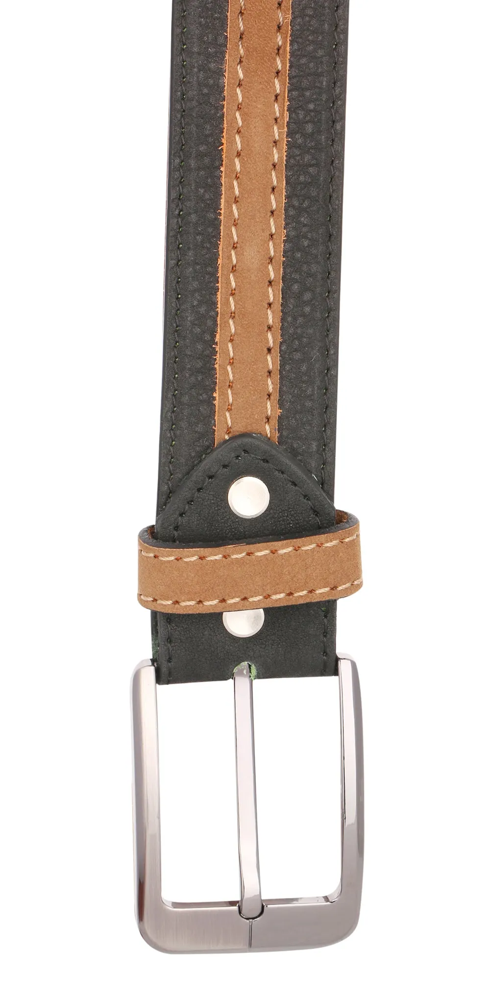 RL Nubuck middle rib formal leather mens belt