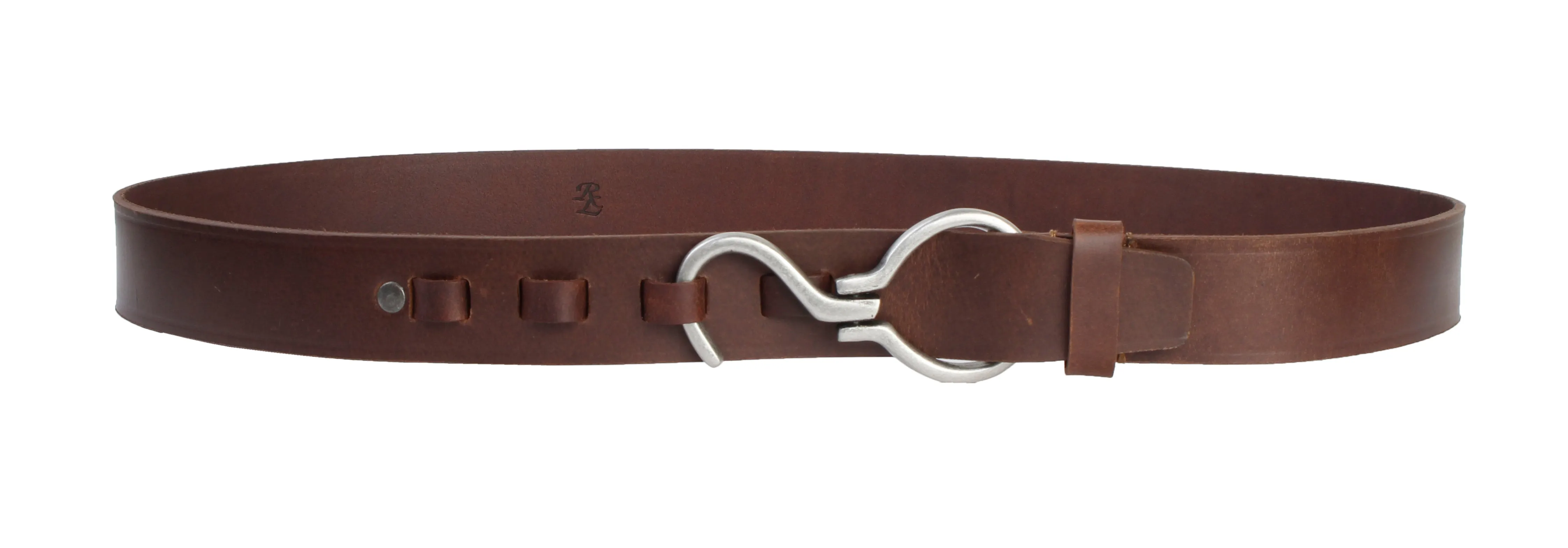 RL S Buckle Leather Mens Belt