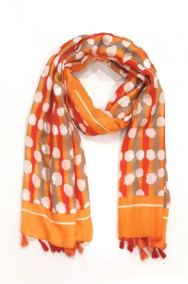 Spot and strip scarves