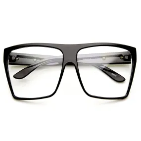 Super Oversize Square Clear Lens Fashion Glasses